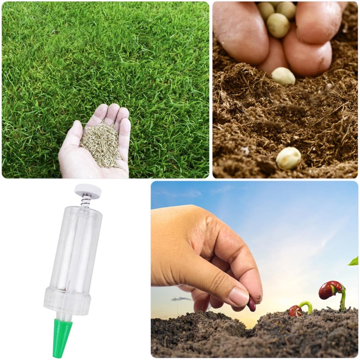 VICASKY Portable Mini Seeder Tool for Gardening and Planting with Easy Control, Plastic Material, Unique Design, for Gardening Enthusiasts and Outdoor Planting Tasks image 5