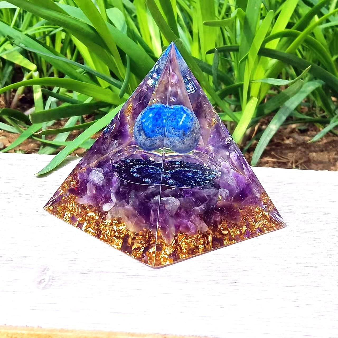 ycyingcheng Crystal Positive Energy Generator Orgonite Pyramid Protection - Image 4