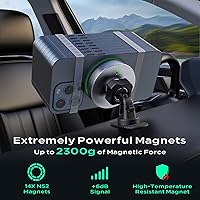 Vista 4 de Cargador de coche MagSafe, cargador inalámbrico magnético de 15 W, soporte de teléfono para salpicadero de ventilación de aire, soporte universal