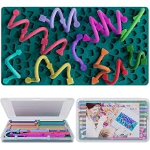 Fidget Toys Sensory Activity Board for Kids, Fidget for Stress Anxiety Autistic ADHD, Calm Down Travel Airplane Classroom Students Prizes Toys Stuffer Gifts ,Portable Storage Box & 14 String