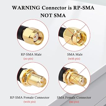 XRDS 2FT RPSMA Male to Female Coaxial Cable (2PCS)