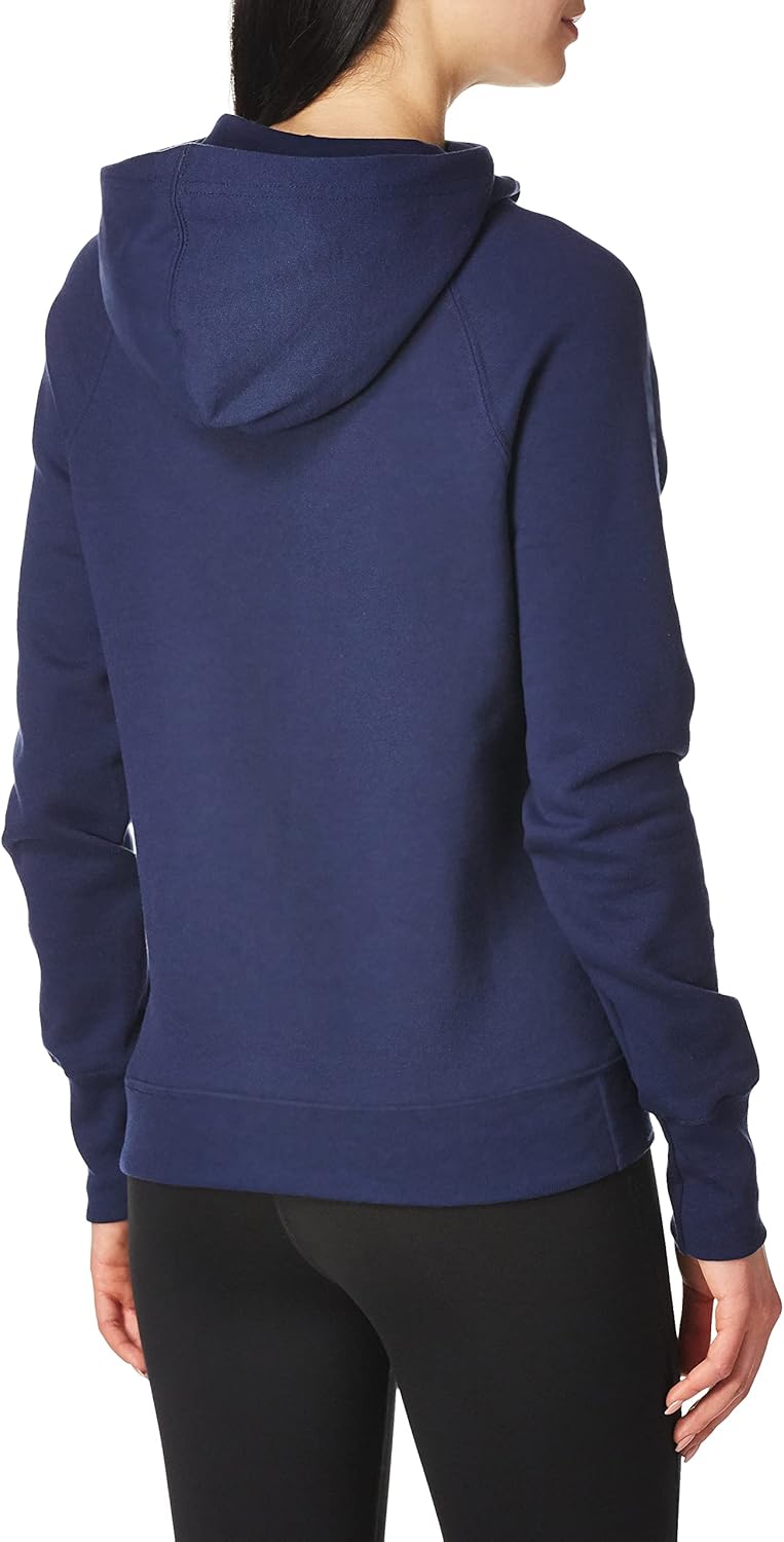 Champion Women's Powerblend Hoodie, Full Script, Athletic Navy-Y07418, X-Large