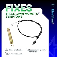 Vista 6 de BlueStars 175067 169676 - Cable de embrague de cubierta, compatible con cortacéspedes Craftsman LT1000 LT2000 DLT 3000 AYP Husqvarna Poulan Ryobi