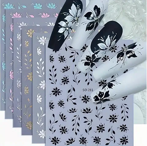 Floral Nail Art Stickers Spring