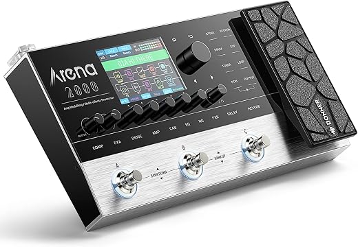 Donner Arena 2000 Multi-Effects Pedal Guitar Pedals with 278 Effects, 100 IR, Looper, Drum Box, Amp Modelling, XLR Stand, ...