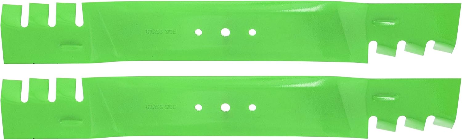 8TEN LawnRAZOR Mower Blade Set for MTD White FST LT 135 42 inch Deck 742-0508 942-0508A 942-0499 942-0499A (Toothed)