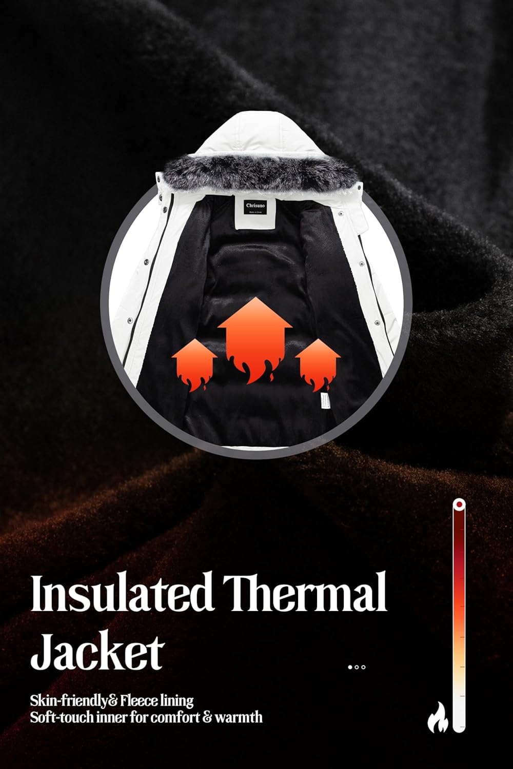 Chrisuno Girl's Long Parka Warm Winter Coat Water Resistant Quilted Puffer Jacket Snow Outwear - Image 3