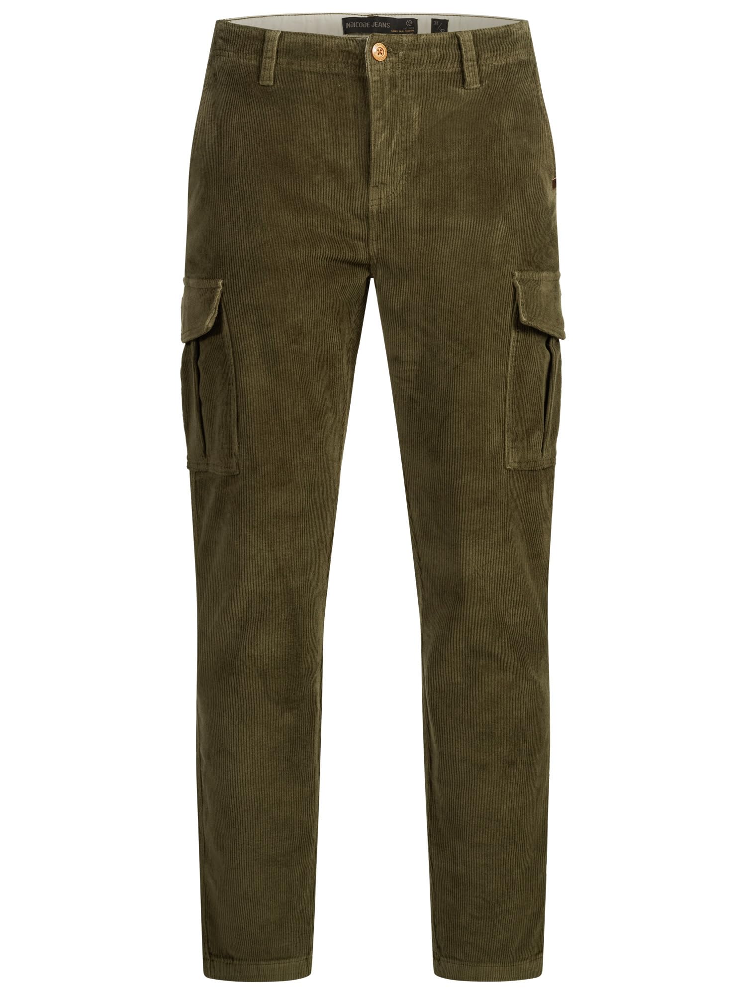 Indicode INJammon - Pantaloni da uomo in velluto a coste elasticizzati, in cotone, per il tempo libero
