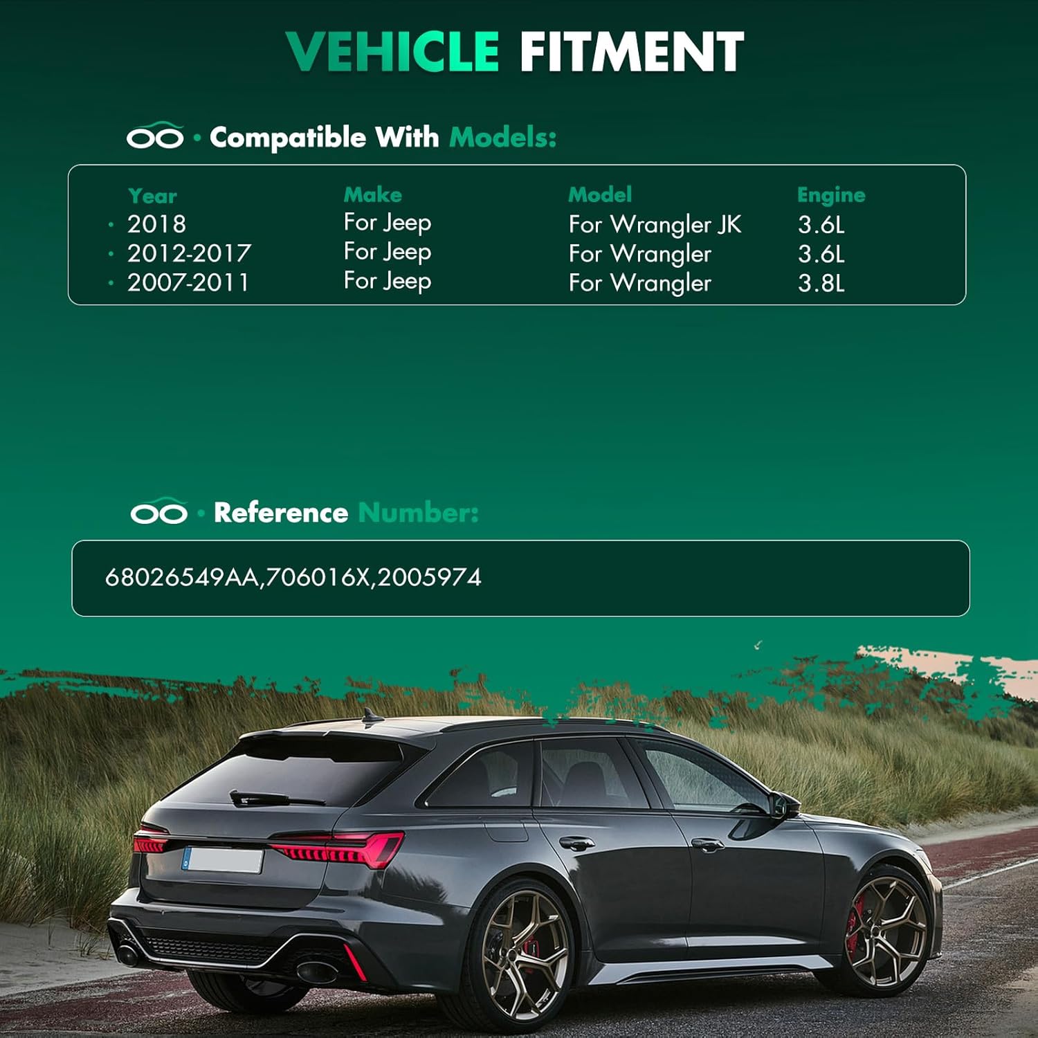 SCITOO Front Differential Case Kit Assembly DANA 30 Axle Compatible with Jeep Wrangler 2007-2017 Wrangler JK 2018 3.6L 3.8L 68026549AA