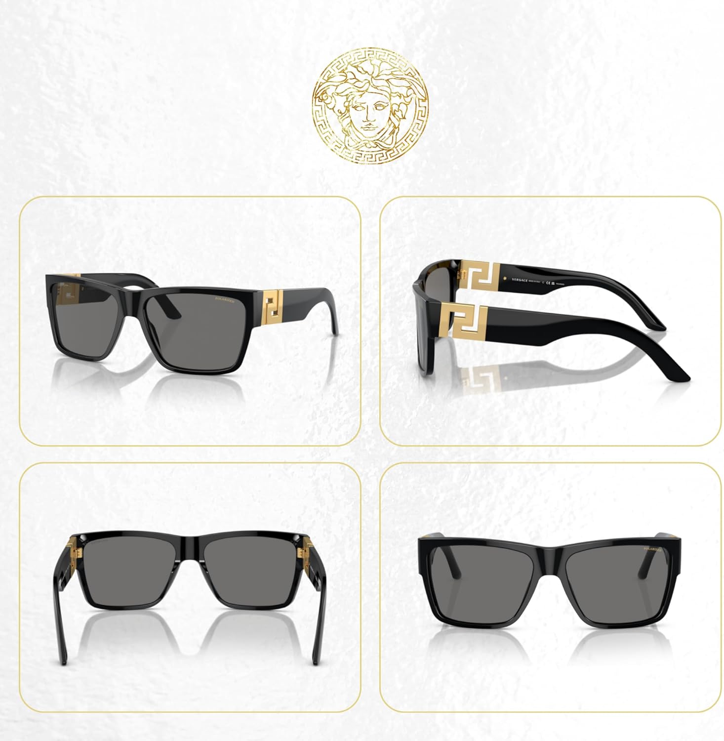 Versace VE4296 Square Sunglasses For Men For Women +BUNDLE with ACCESSORY EYEWEAR KIT - Image 3