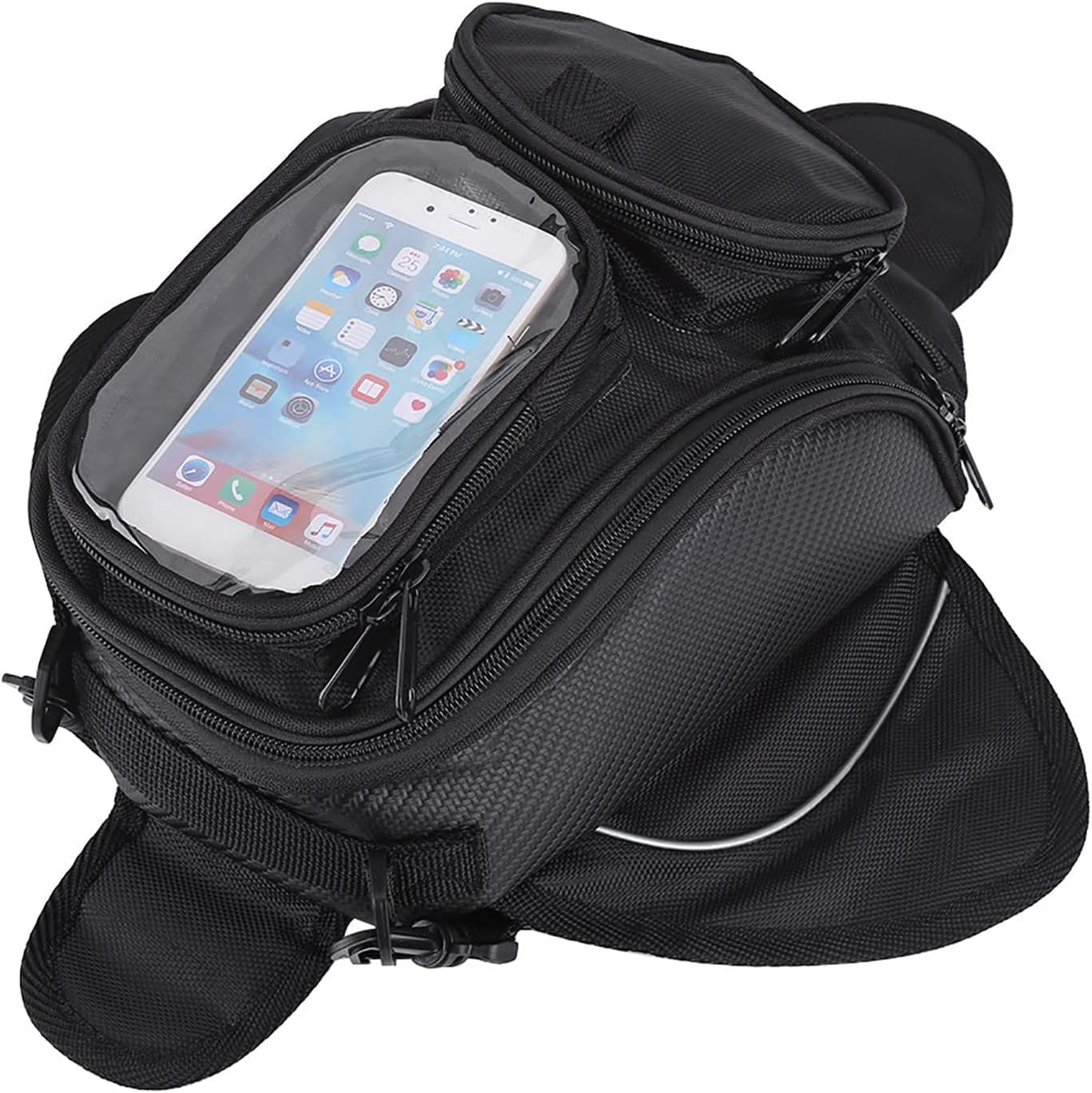 Sacoche de Réservoir de Moto Universelle, Sac Etanche Moto Sacoche de Réservoir de Carburant Magnétique étanche et Solide pour la Pratique de la Moto sur de Longues Distances Noir