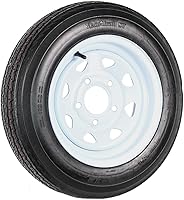 Vista 3 de Dos neumáticos y rines de 4.80 a 12 pulgadas x 12 pulgadas LRB con 5 lengüetas para rin blanco