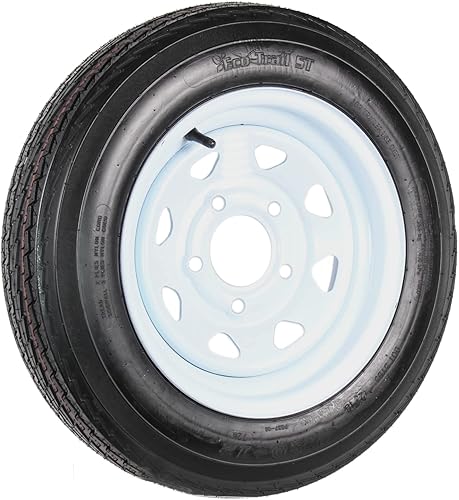 Miniatura 3 de Dos neumáticos y rines de 4.80 a 12 pulgadas x 12 pulgadas LRB con 5 lengüetas para rin blanco