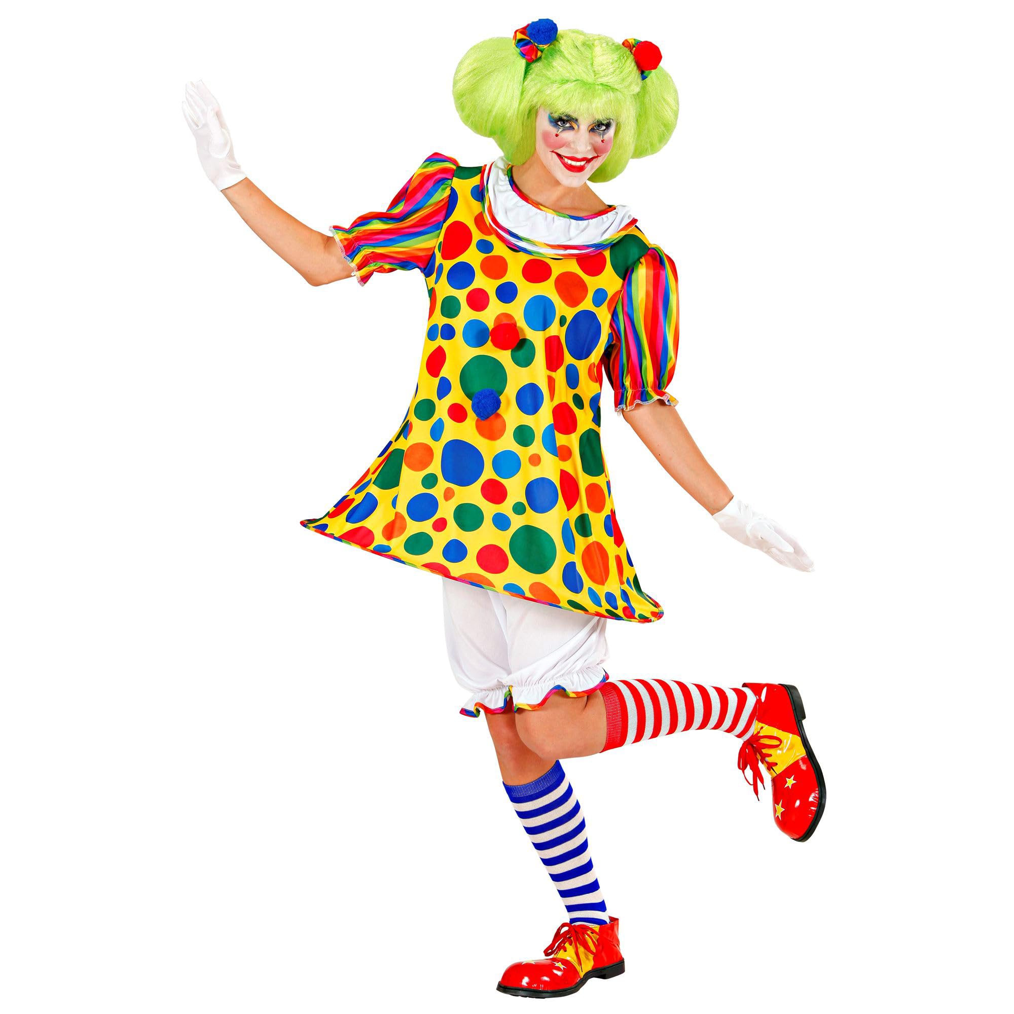 W WIDMANN MILANO Party Fashion - Clown Girl Dress with Hoop, Circus, Carnival, Fancy Dress Costumes