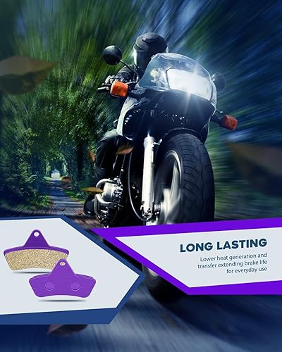 Miniatura 5 de ECCPP Pastillas de freno para pastillas de freno Arctic Cat 250 300 400 500 650 Bearcat 454, FA271 delanteras+traseras de fibra de carbono