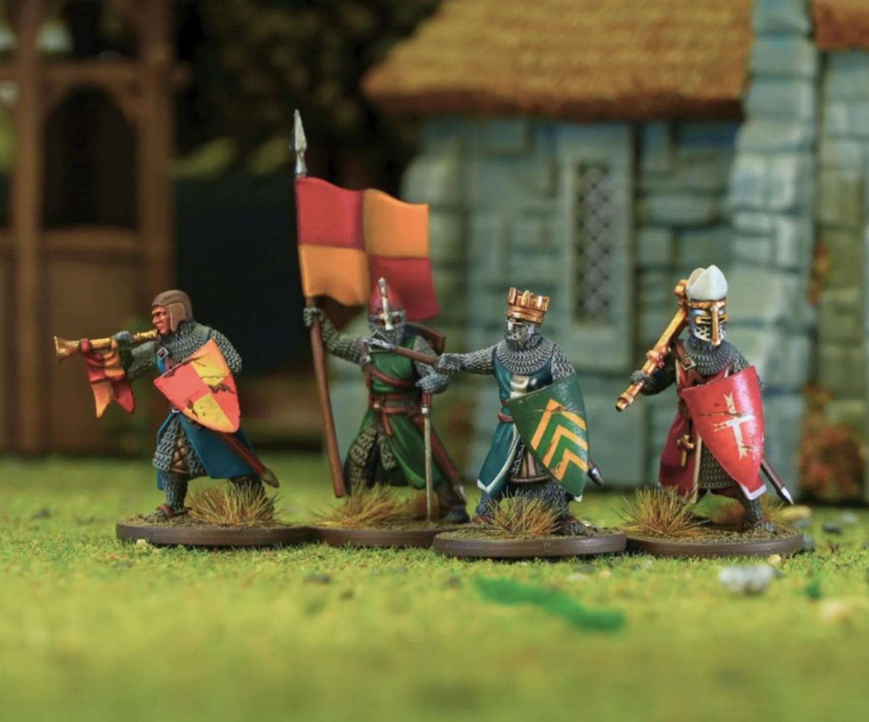 Wargames Atlantic, The Age of Chivalry, Foot Knights Command (1150-1320), Miniaturen im Maßstab 28 mm