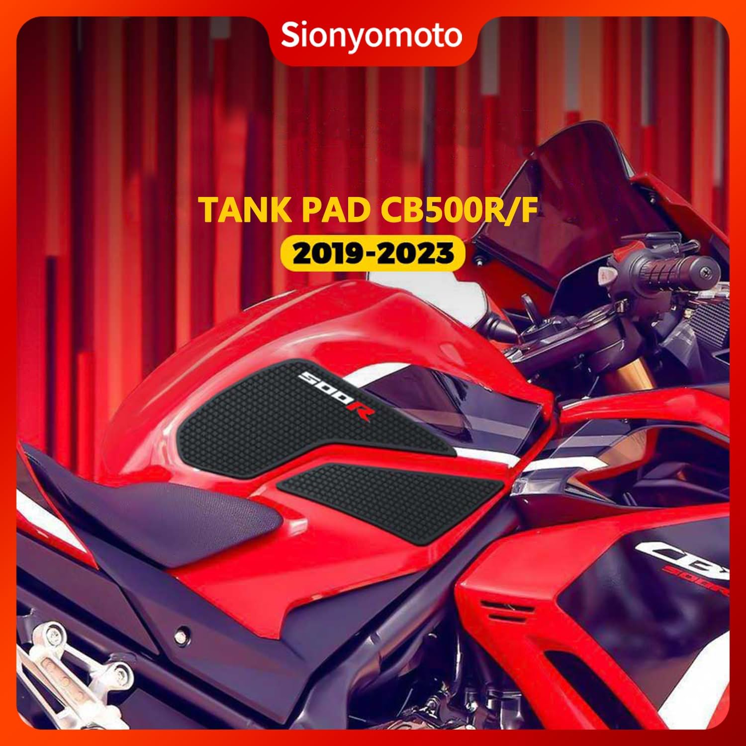 Fuel Gas Tank Pad Protector Stickers Decal Rubber Set Compatible with CBR500R CB500F CB500R 2019 2020 2021 2022 4pcs