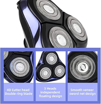 Replacement Shaver Head for Series FS-8600 Electric Shaver Electric Razor for Men, 4 in 1 Rotary Men Shaver Beard Trimmer, Electric Shaver