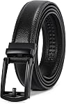 JASGOOD Ratchet Belts Men, Real Ratchet Dress Belt for Men with Automatic Buckle Adjustable Trim to fit 1 1/8” Width