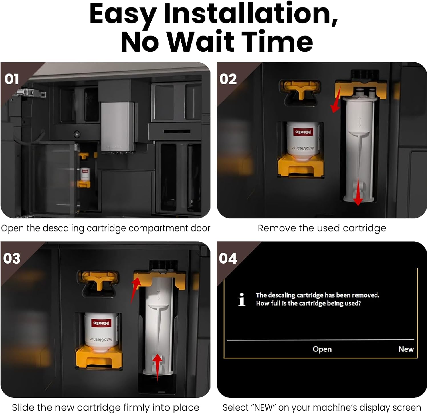 Original Descaling Cartridge Compatible with GP DC 001 C Miele Descaling Cartridge | For CM75XX / CM77XX / CVA78XX Miele Coffee Machines - Gentle & Effective Limescale Remover, Lasting 12 Months