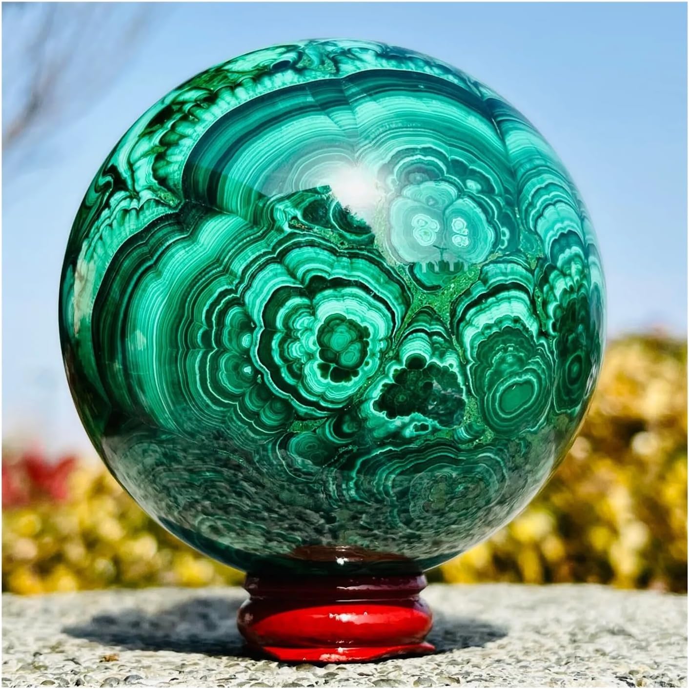 1pcs 300-350g Malachite Quartz Sphere Crystal Ball Decoration Collection Gift