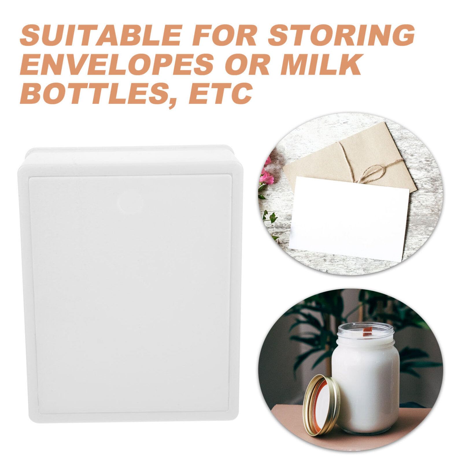 Luxshiny Wall Mounted Milk Box with Lock, Lockable Plastic Milk Bottle Holder and Letter Box - Image 4