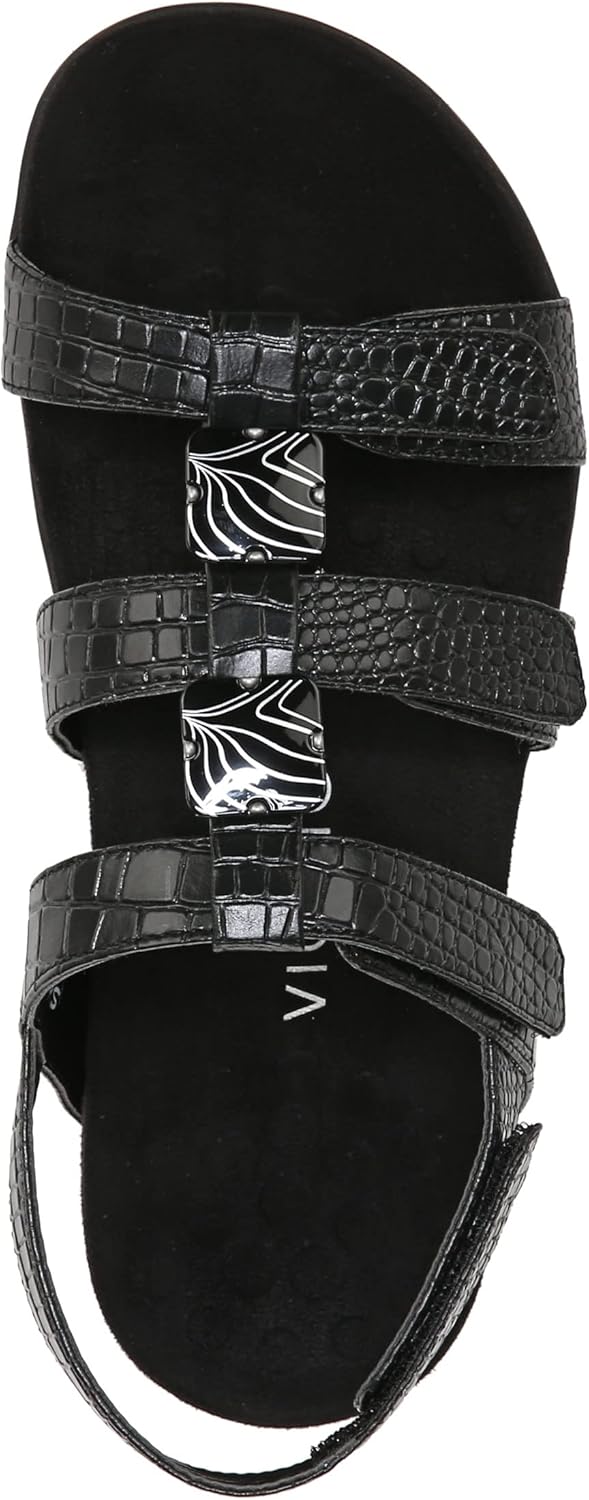 Vionic Women's Women's Rest Amber Backstrap Sandal - Ladies Adjustable Walking Sandals with Concealed Orthotic Arch Support