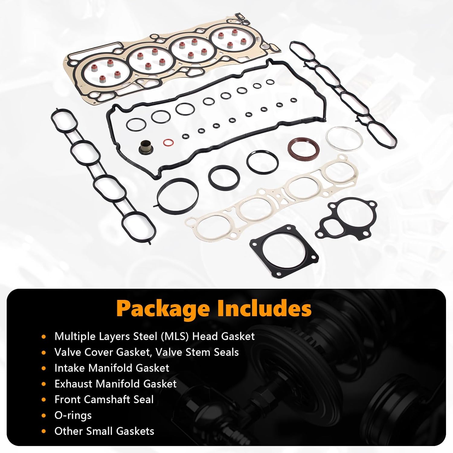 AUCERAMIC VS50831R Cylinder Head Gasket Set Fit for 2013-2018 Nissan Altima for 2014-2020 Nissan Rogue 2.5L Valve Cover Gasket HS55009 HS26659PT