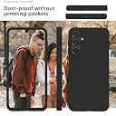 YATWIN Silicone Back Case for Samsung Galaxy A36, Soft-Touch Phone Back Cover for Samsung Galaxy A36 - Black gallery image