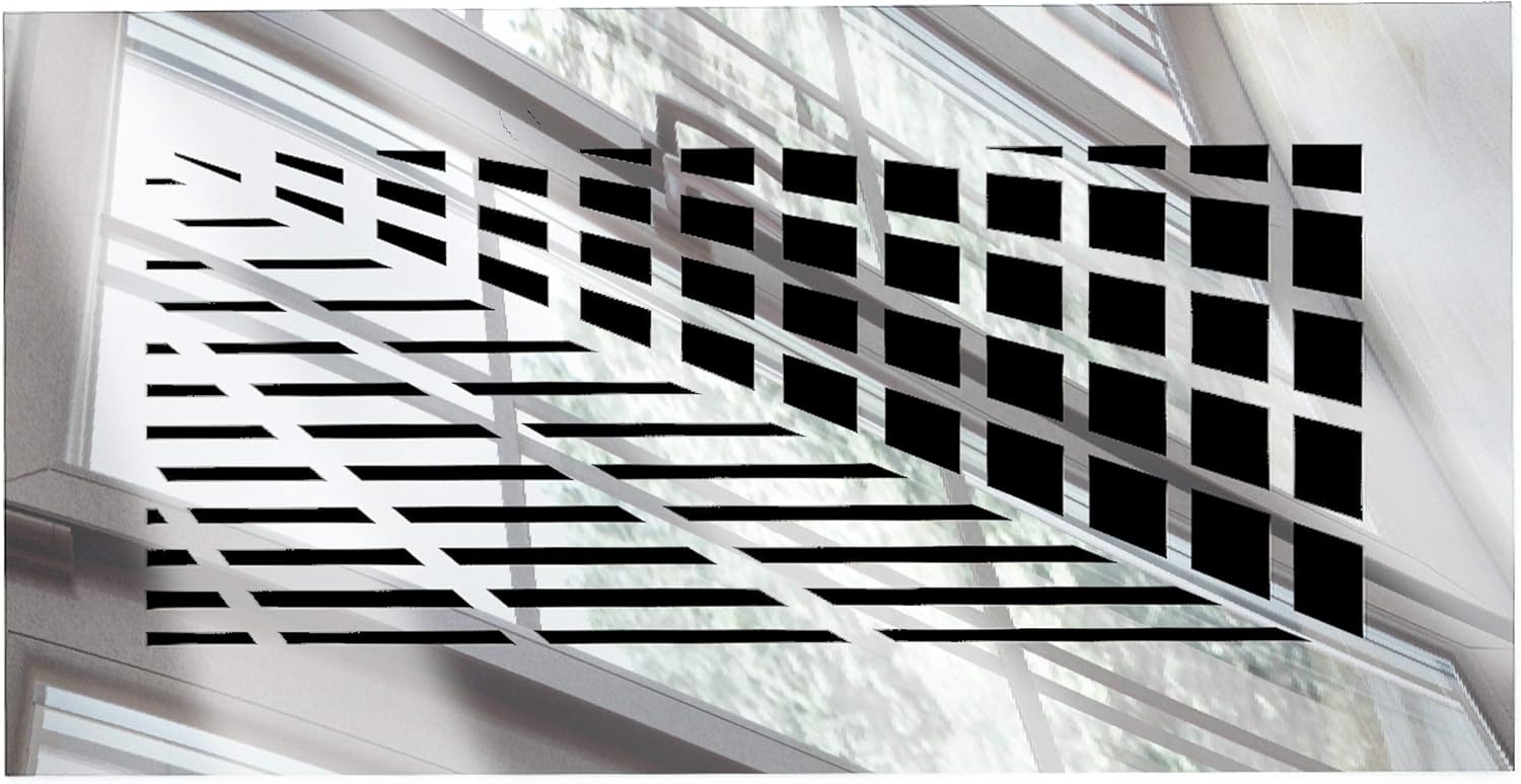 SABA Air Vent Covers Register - Acrylic Fiberglass Grille 8" x 8" Duct Opening (10" x 10" Overall) Silver Mirror Finish Decorative Cover for Walls and Ceilings (not for Floor use), Vivian