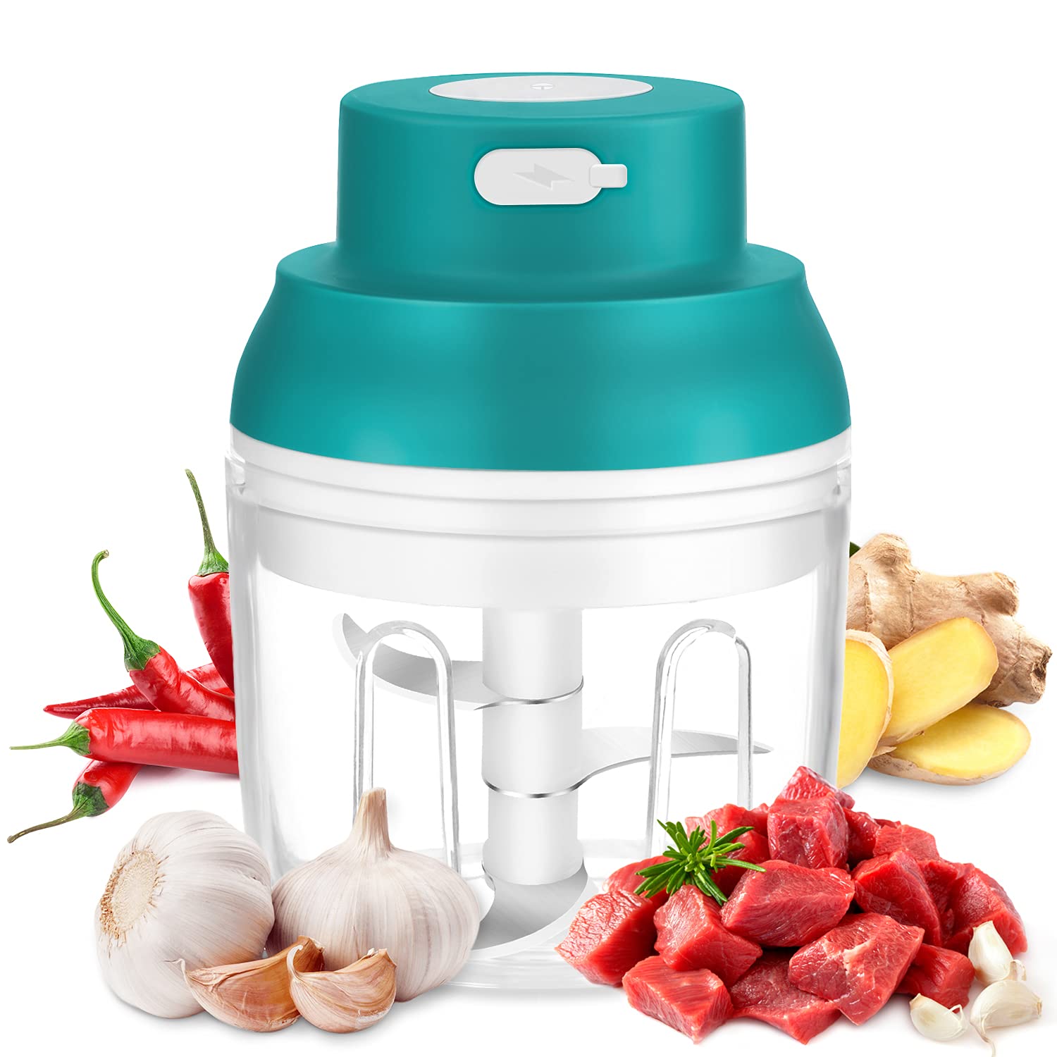 Buy HOPENE Electric Mini Food Chopper Processor, Enhanced Power Garlic