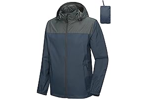 Little Donkey Andy Men's Packable Waterproof Rain Jacket - Your Feather-Light Outdoor Companion