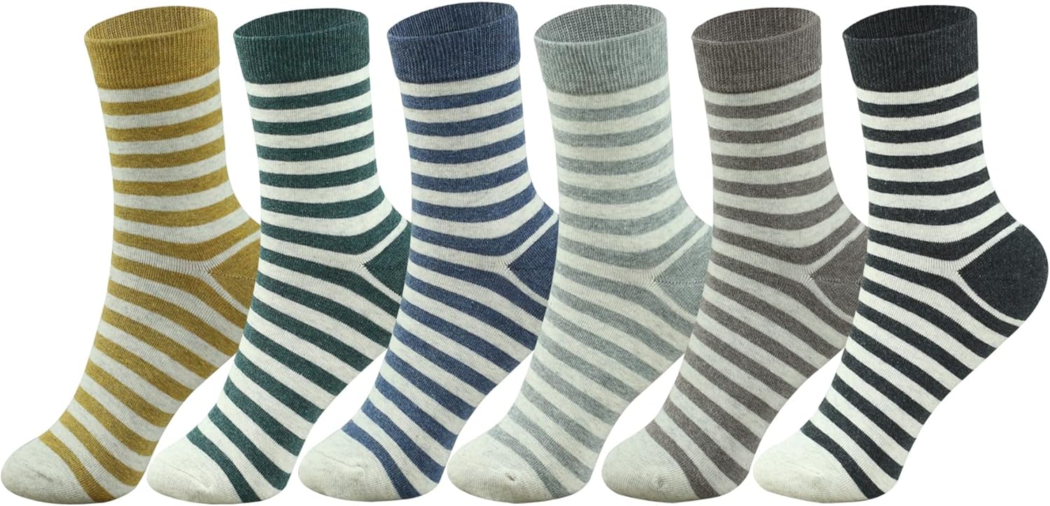 MAGIARTE Womens Mini Crew Socks Combed Cotton Casual Athletic Quarter Socks for women 6-Pack