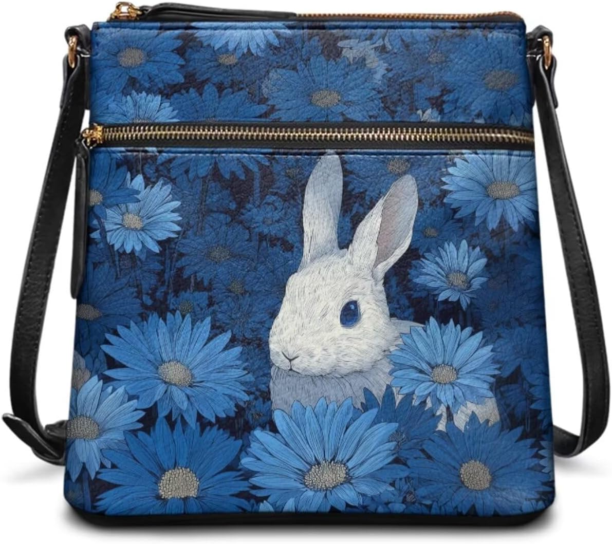 Leather Crossbody Purse for Women Ladies, Zipper Cross Body Bag Hobo Bag with Adjustable Strap