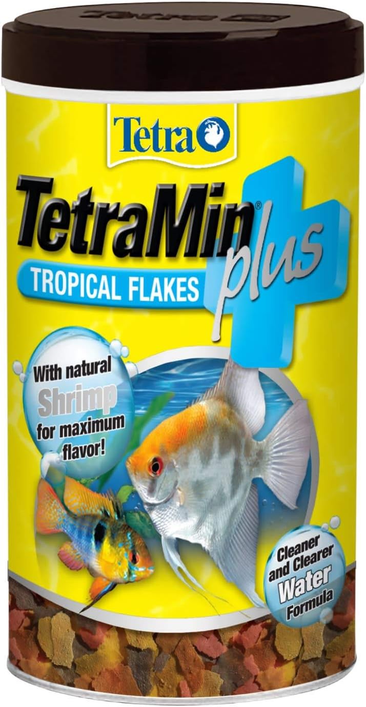 TetraMin Plus Tropical Flakes, Cleaner and Clearer Water Formula , 7.06 Oz (Pack of 12)