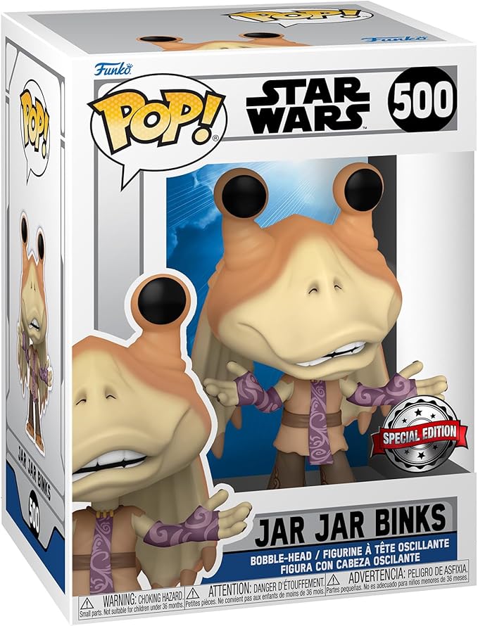 Funko POP! Star Wars: Clone Wars - Jar Jar Binks - Exclusivo De Amazon - Figuras Miniaturas Coleccionables Para Exhibición - Idea De Regalo - Mercancía Oficial - Juguetes Para Niños Y Adultos