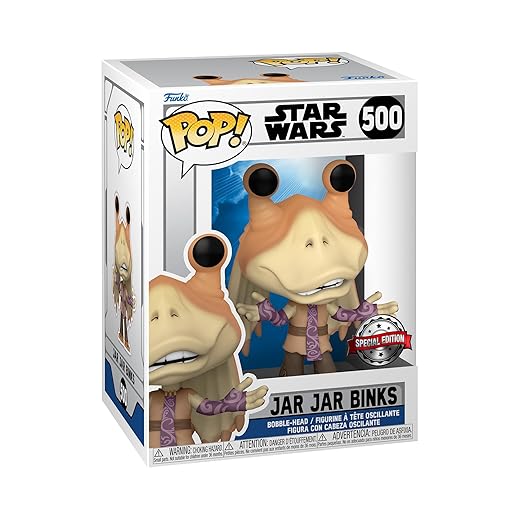 Funko Pop! Star Wars: Clone Wars - Jar Jar Binks - Exclusivo De Amazon - Figuras Miniaturas Coleccionables Para Exhibición - Idea De Regalo - Mercancía Oficial - Juguetes Para Niños Y Adultos