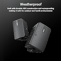 Vista 5 de Inwa Altavoces Bluetooth para exteriores, altavoz activo pasivo de montaje en pared, sistema de sonido estéreo inalámbrico impermeable