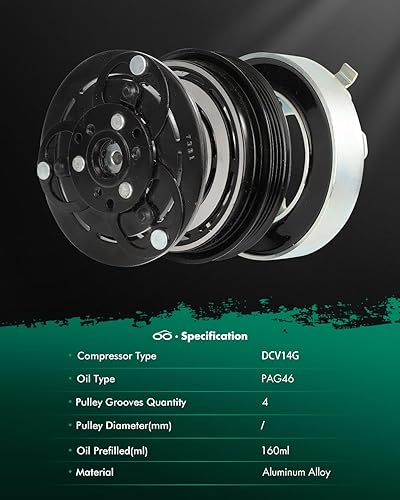 Miniatura 402 de SCITOO Compresor de CA para Acura TSX 2.4L 2004 2005 2006 2007 2008, CO 10849T Compresor de aire acondicionado con embrague 38810RBBA01 10360661