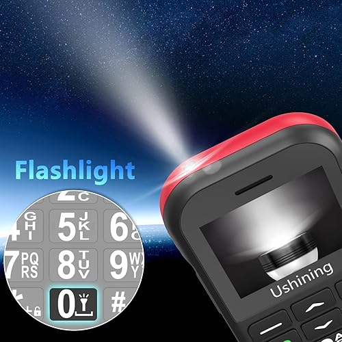 Miniatura 7 de USHINING Teléfono celular 4G LTE desbloqueado para personas mayores con tarjeta SIM Speed Talk de 1800 mAh Característica de teléfono tipo C