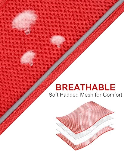 Vista 31 de Joytale arnés para perro, 12 colores, chaleco de malla transpirable, arnés acolchado suave reflectante para perros medianos, negro, XL.