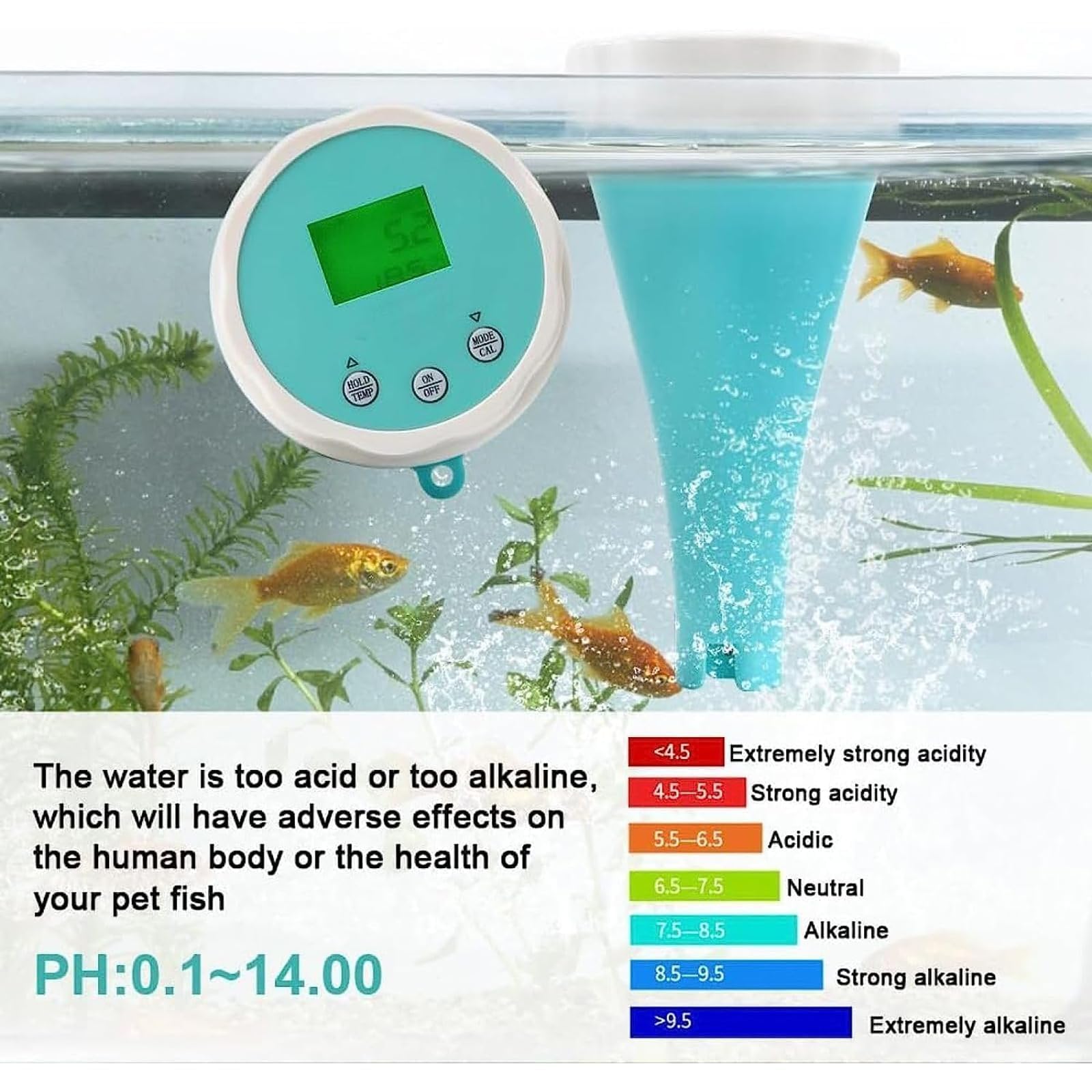 Probador Digital De Agua para Piscinas 6 En 1, Probador De Cloro PH, Control De Aplicaciones, Almacenamiento E Intercambio Automático De Datos, Sonda De Precisión, Prueba Rápida