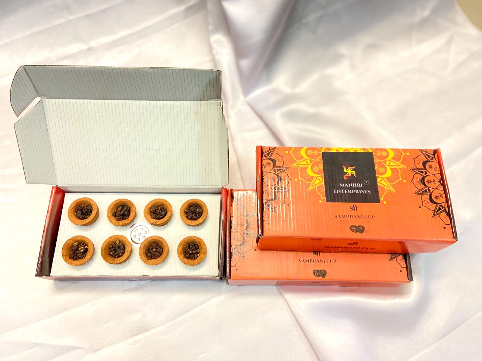 Sambrani Cups with Stand - Pack of 3 -4