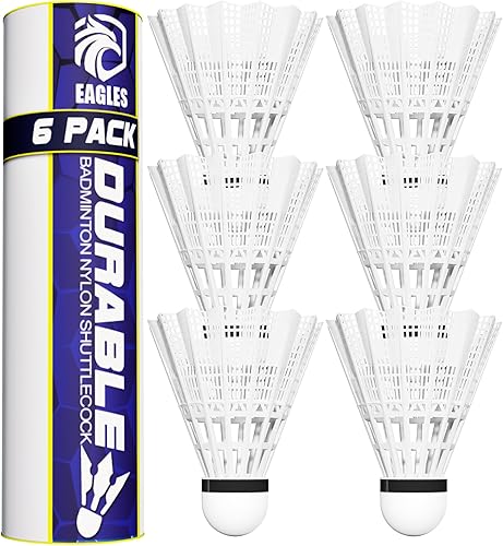 EAGLES Volantes de bádminton - Volantes de bádminton de nylon para entrenamiento de bateo de sóftbol/béisbol - Paquete de 24, 12 o 6 volantes