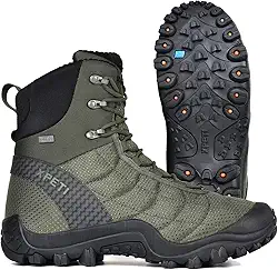 Crest EVO Bota masculina à prova d'água para trilhas, montanhismo, inverno, caminhada, Verde oliva, 8