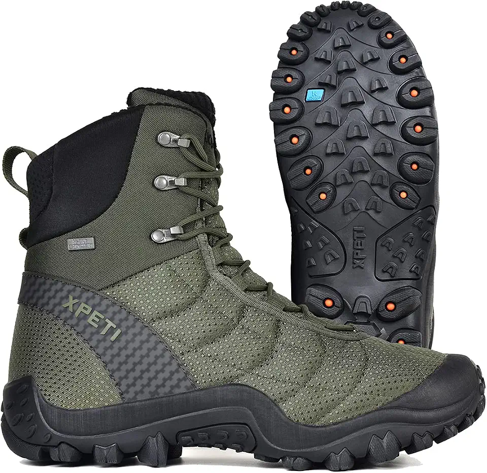 Crest EVO Bota masculina à prova d'água para trilhas, montanhismo, inverno, caminhada, Verde oliva, 7.5