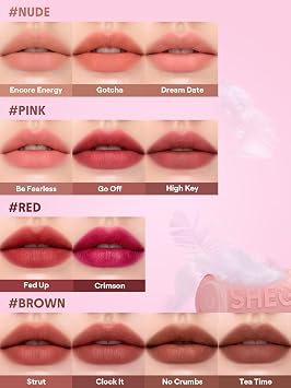 SHEGLAM Lip Veil Cushion Lightweight Lipstick Matte Soft High Pigmented Long-Lasting Lipstick-Clock It