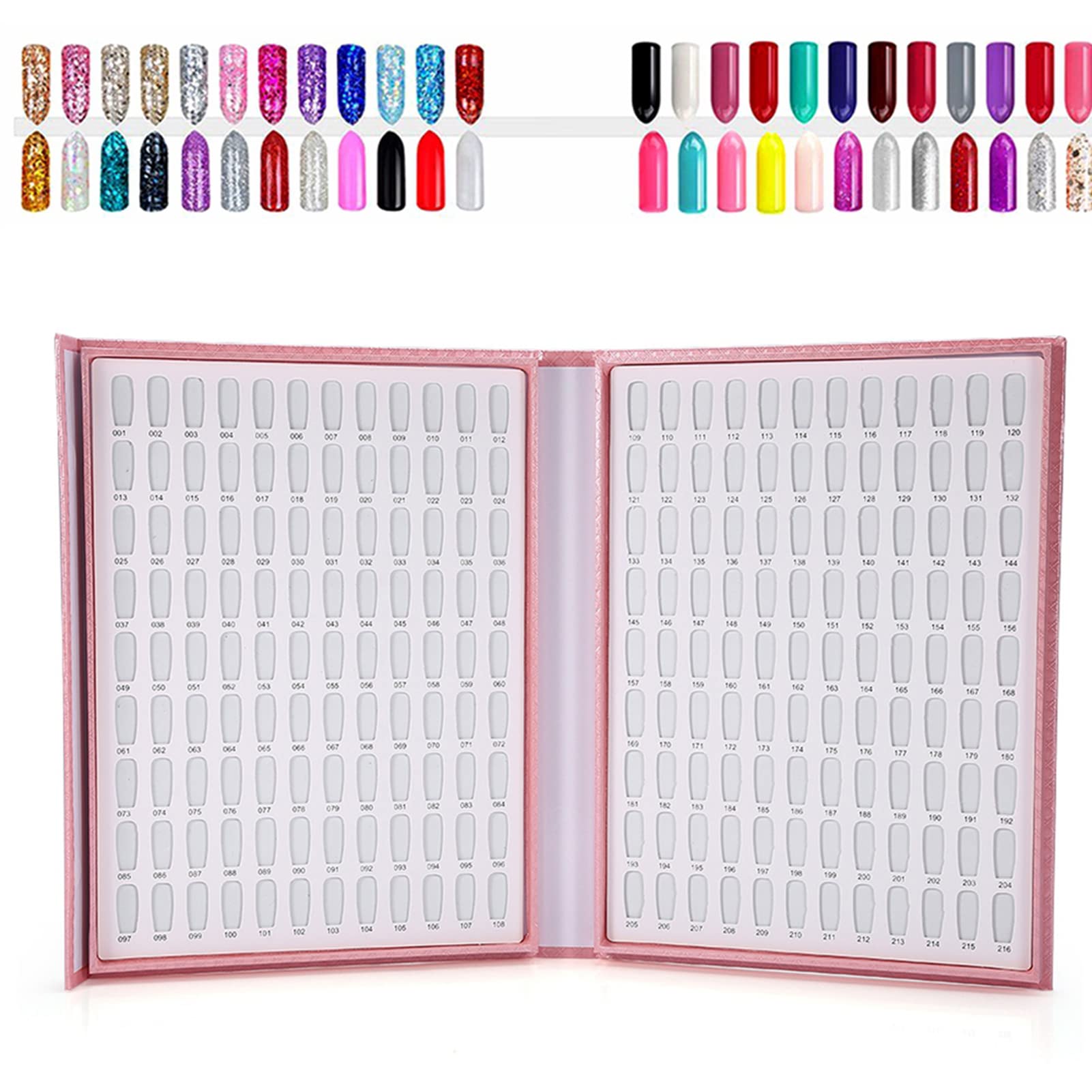 BruBru Nail Color Chart 一覧 Amazon.com: 216 Nail Colors Chart Display Gel Polish Color