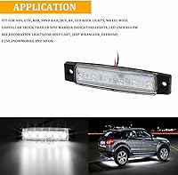 Vista 3 de PSEQT 10 unidades de luces LED de tira de roca para auto, luces de rueda de bajo brillo, kits de iluminación para guardabarros, impermeables