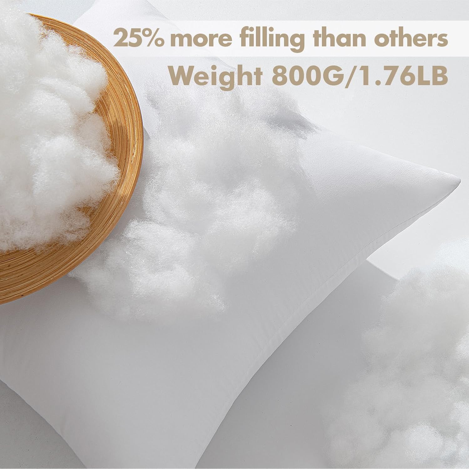 MIULEE Euro Pillows Inserts, Pack of 4 24x24 Inch 100% Virgin Microfiber Filling Throw Pillows for Bed Couch Sofa